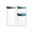 Brabantia boîte de conservation empilable lot de 3 verres (350ml, 600ml et 1100ml)