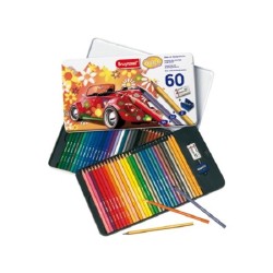 Crayons de couleur Bruynzeel 60 pièces + gomme et taille-crayon