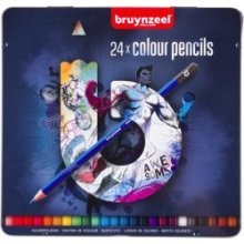 Crayons de couleur en boîte Bruynzeel 24 pièces