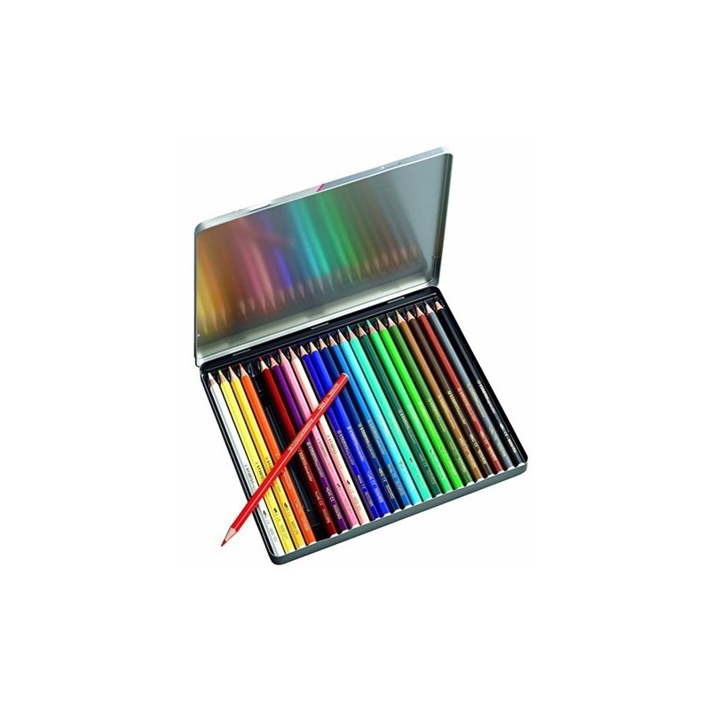 Stabilo aquacolor coffret métal 24 pièces