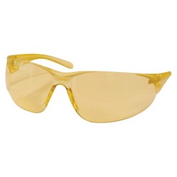 Veiligheidsbril Logan, gele pc lens, á 12 stuks in displaydoos