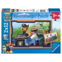 Ravensburger Paw Patrol : puzzle 2x12 pièces en action