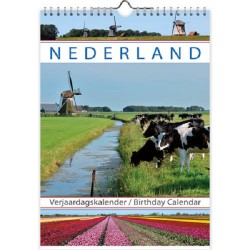 Calendrier d'anniversaire Pays-Bas A4 30x21cm