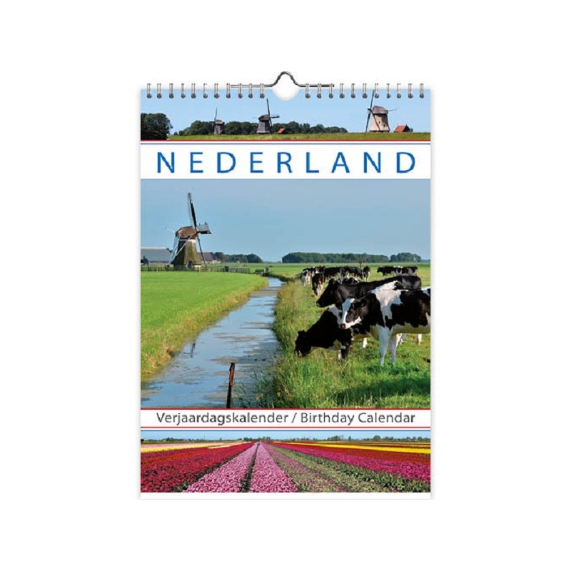 Nederland A4 verjaardagskalender 30x21cm