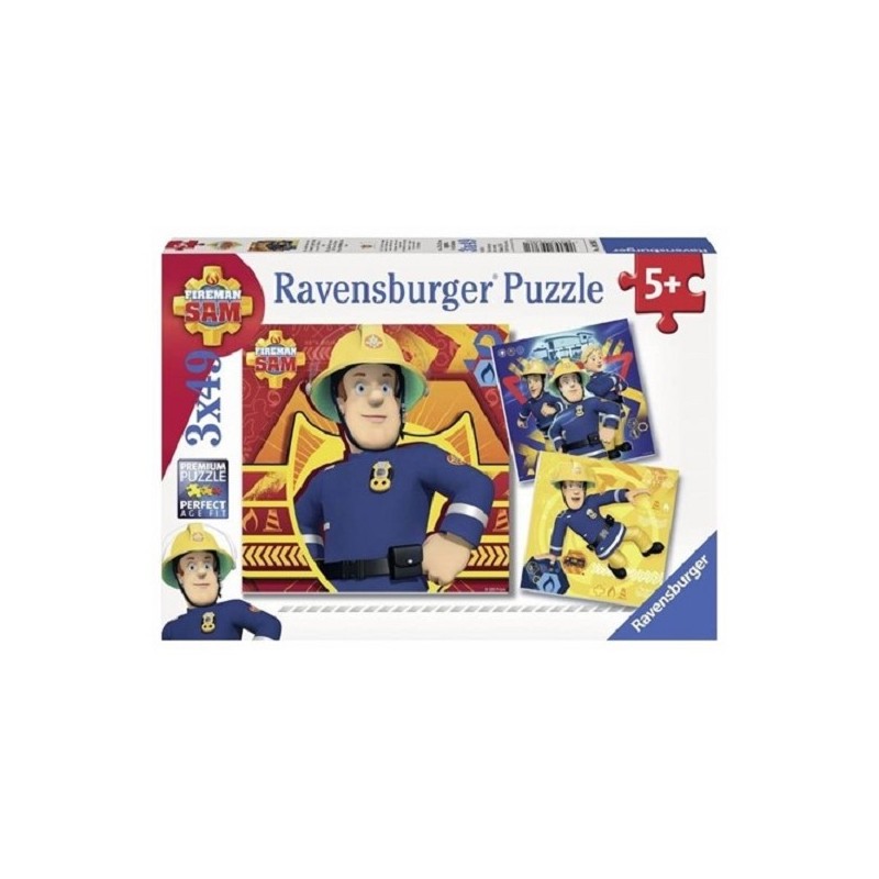 Ravensburger Puzzle 3x49 pièces FS : Appelez Sam en cas de dangerFire Sam