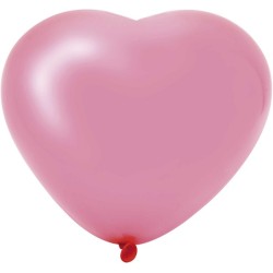 Hartballonnen roze 6 st