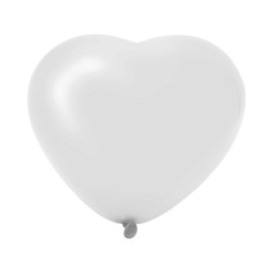 Hartballonnen wit 6 st