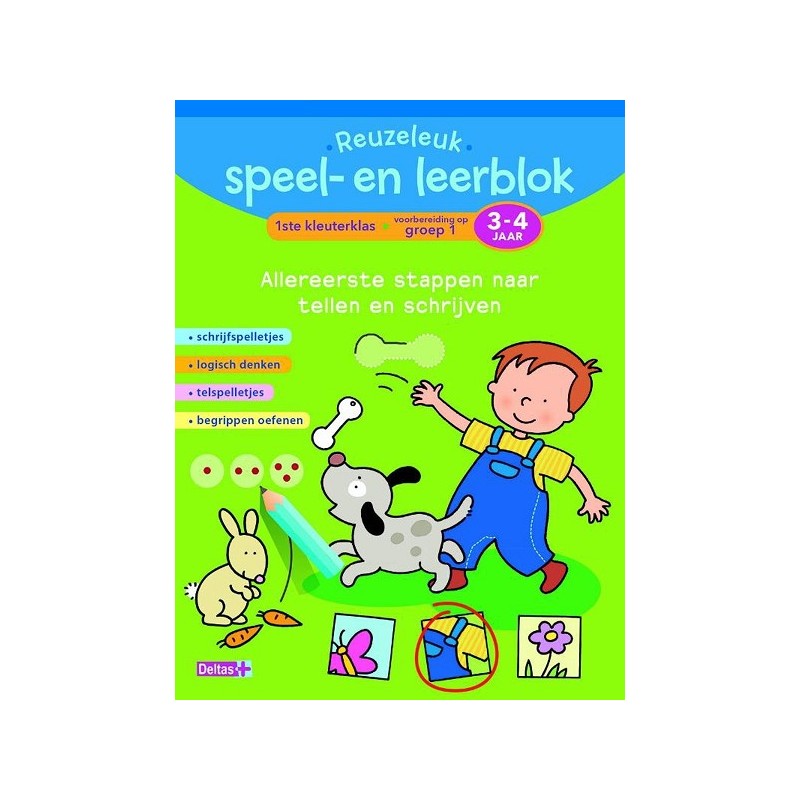 Bloc de jeu et d'apprentissage amusant géant Deltas - Compter et écrire (3-4 ans)