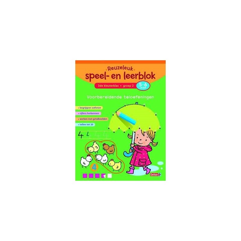 Bloc de jeu et d'apprentissage amusant géant Deltas - Exercices préparatoires au comptage (5-6 ans)