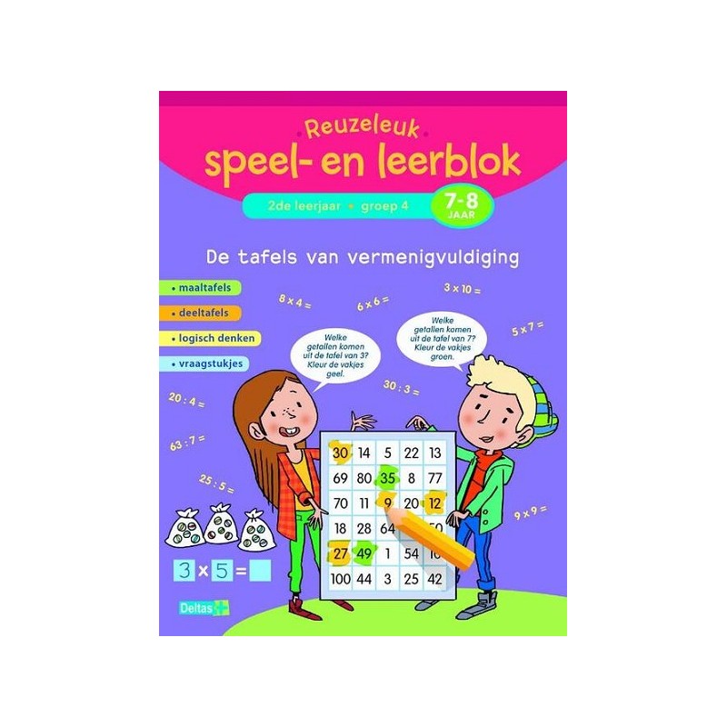 Deltas Bloc géant de jeu et d'apprentissage Tables de multiplication (7-8 ans)