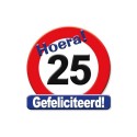 Huldeschild verkeersbord -25 jaar