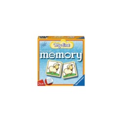Een memory met extra dikke kaarten voor kinderen vanaf 2 1/2 jaar.