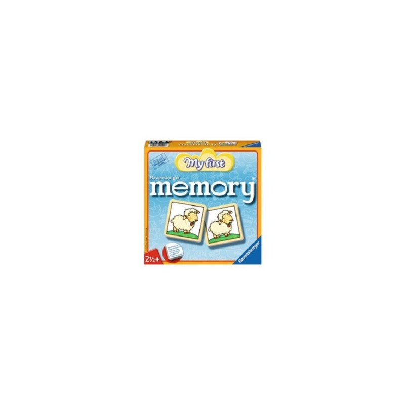 Een memory met extra dikke kaarten voor kinderen vanaf 2 1/2 jaar.