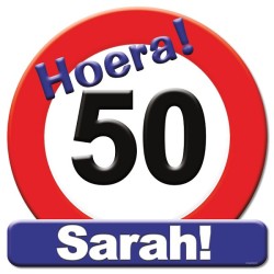Panneau de signalisation du bouclier hommage - 50 ans Sarah
