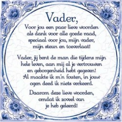 Paperdreams Carrelage bleu de Delft - Vader