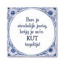 Paperdreams Tegel delfts blauw - Kut tegeltje