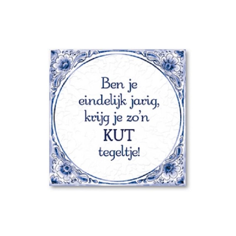 Paperdreams Tegel delfts blauw - Kut tegeltje