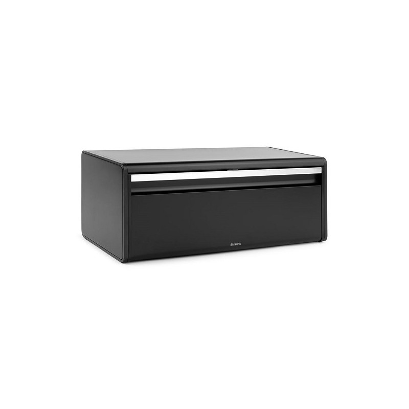 Brabantia Broodtrommel met klepdeksel matt zwart 18,7x25x46,5cm 18 liter