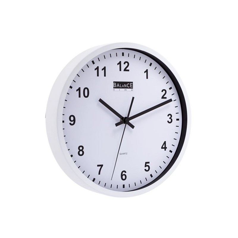 Horloge murale à quartz en métal 30 cm avec affichage de l'heure analogique