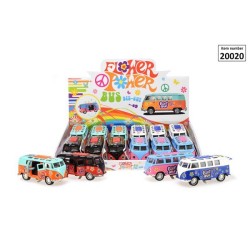 Toi Toys Flower power bus met licht en geluid die-cast