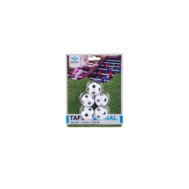 Tafelvoetbalballetjes zwart/wit 5st