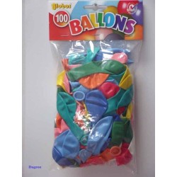 Ballons Globos diverses couleurs mélange sachet de 100 pièces no.8