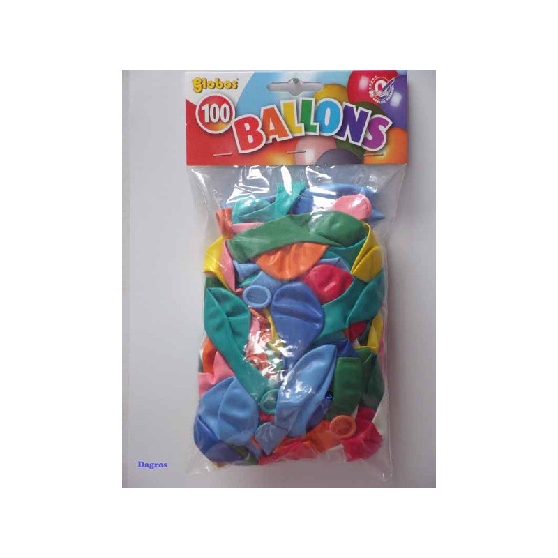 Globos ballonnen diverse kleuren mix zak a 100 stuks  nr.8