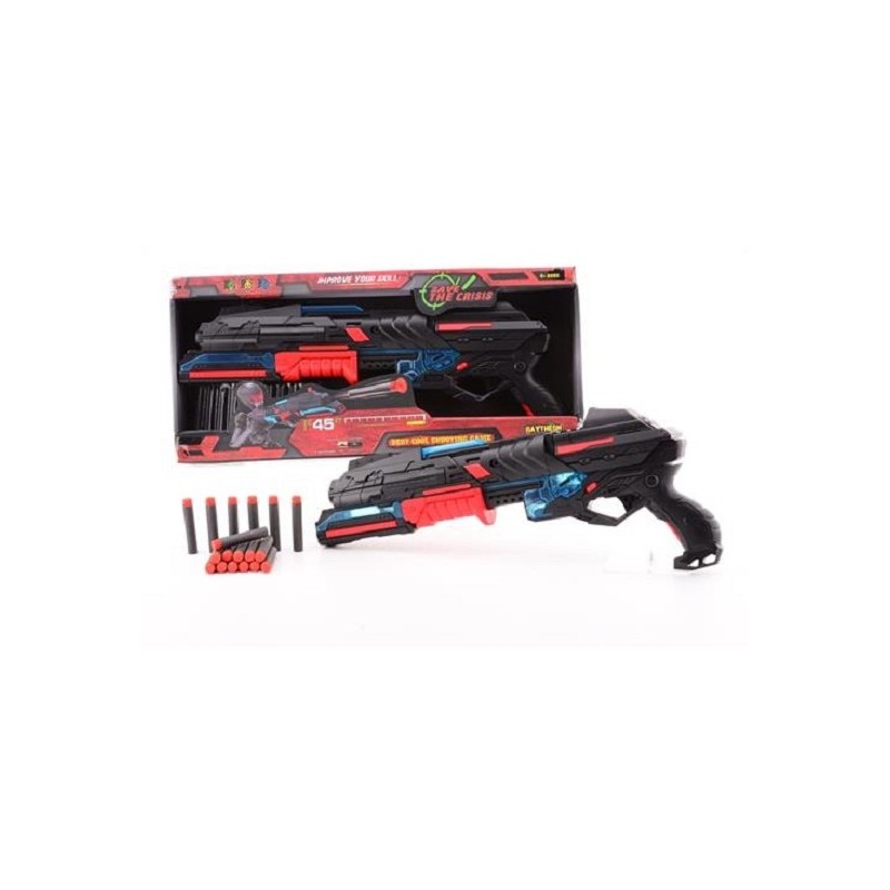Serve & Protect pistool groot 50 cm met licht en 10 pijlen