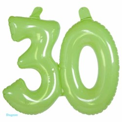 Figurine gonflable 30 citron vert transparent