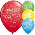 ballons schtroumpfs sachet de 8 pcs