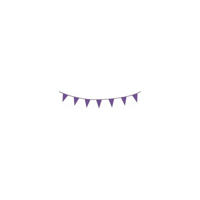 Ligne de drapeau 10m violet pack de 10 pièces