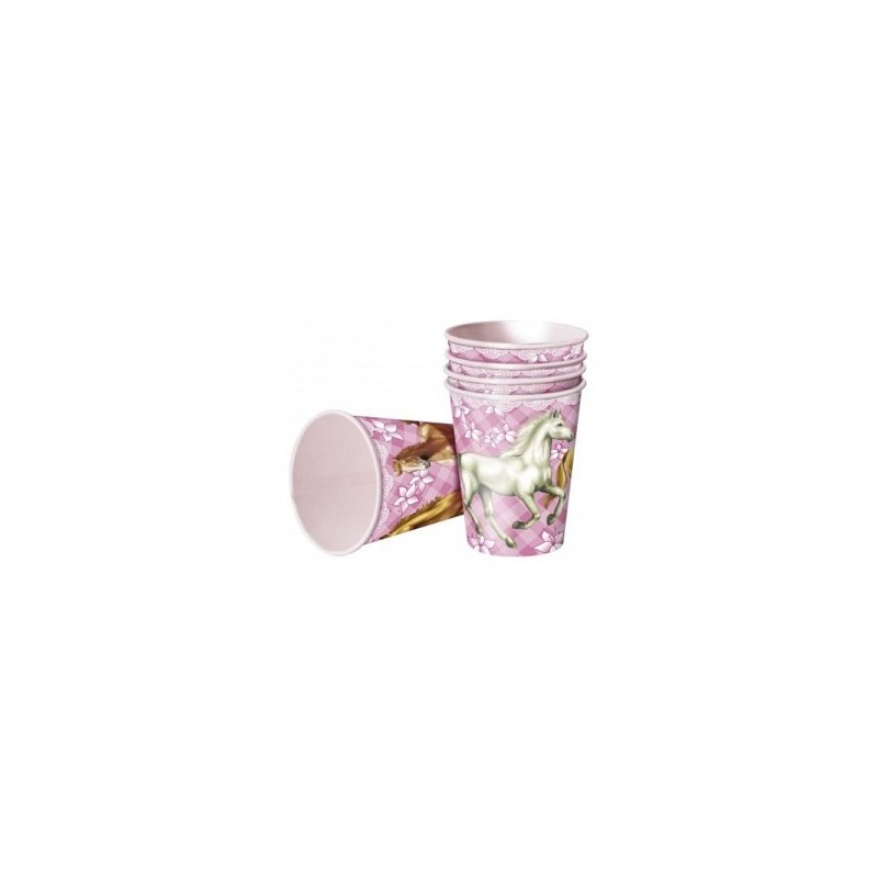 Bekers paarden 25cl 8stuks