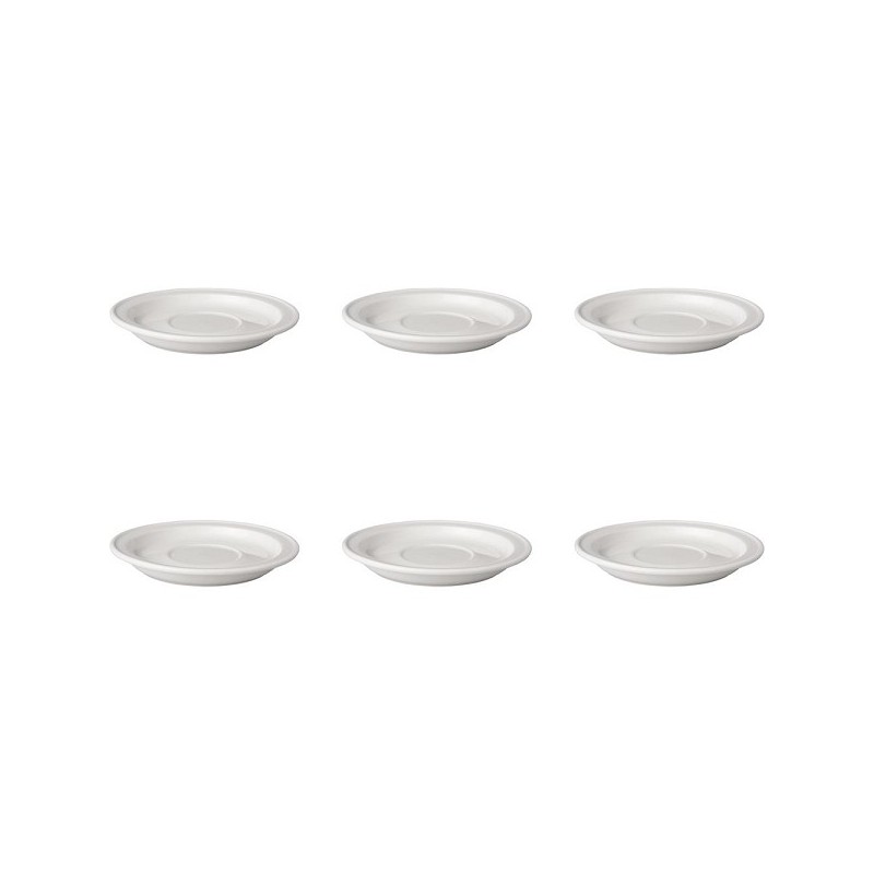 Assiette à gâteau/plat à soupe Mammoet Budgetline 17 cm en porcelaine blanche (lot de 6).