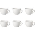 Mammoet Cappuccinokop Budgetline 210ml  porselein wit  (set van 6 ) 8,8x6cm