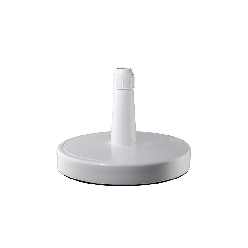 Pied de parasol rond 70Kg rechargeable blanc