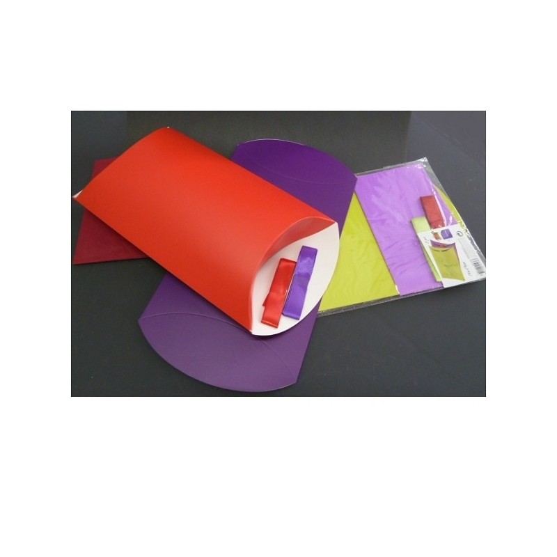 Coffret cadeau avec ruban et papier cerf-volant 31 x 24 cm_x005F_x000D_