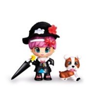 Figurine de conte de fées Pinypon 7 cm Mary Poppins avec animal de compagnie