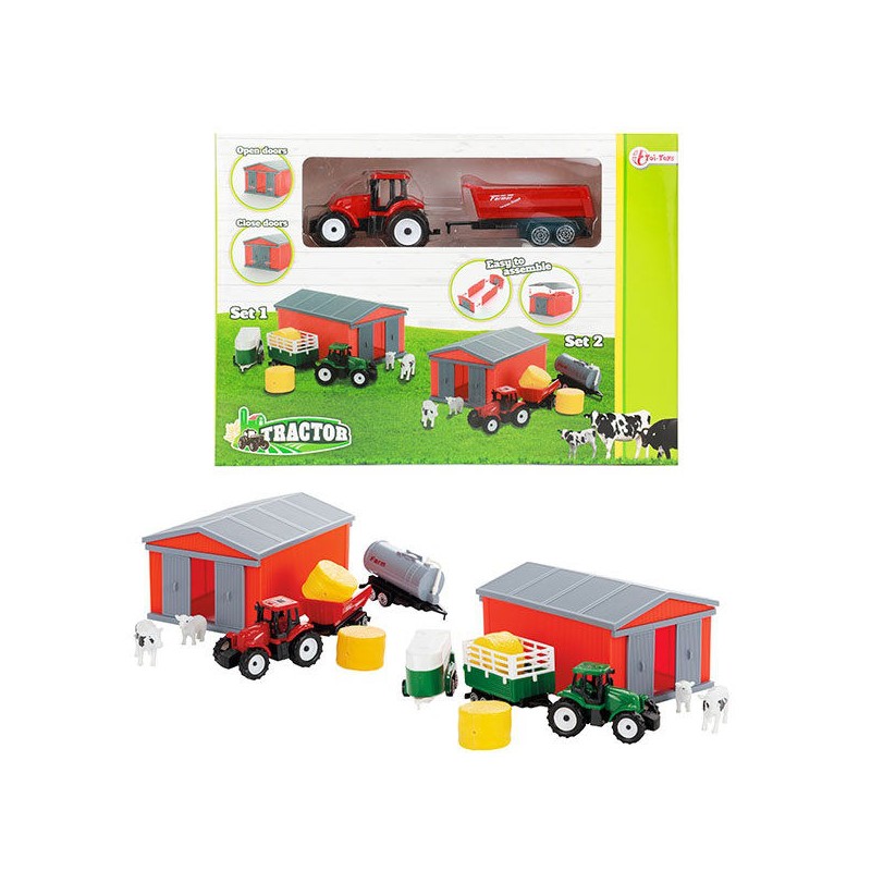 Toi Toys Tractor Set Schuur Met Tractor 20x27,5cm Kunststof