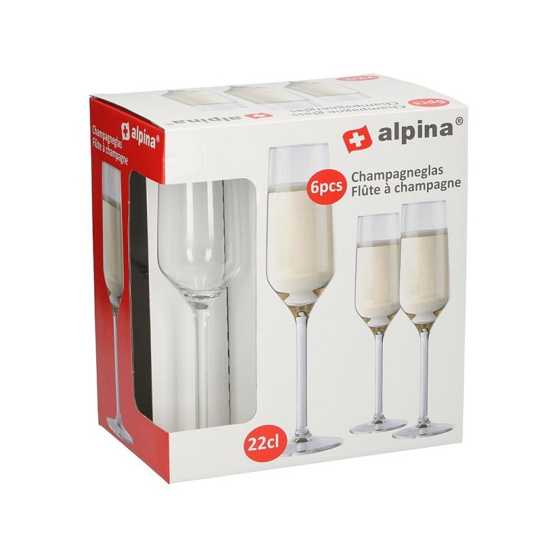 Alpina Champagneglas 220ml set a 6 stuks