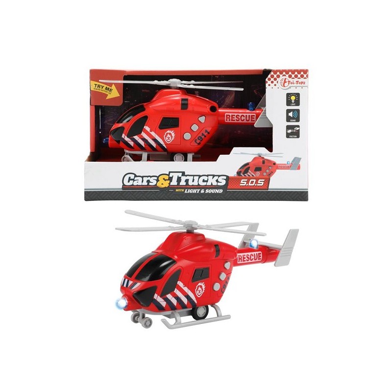 Toi Toys Cars&Trucks Brandweerhelikopter Rescue + licht en geluid