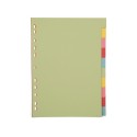 Pergamy tabblad A4 pastel karton 11-rings 10-tabs
