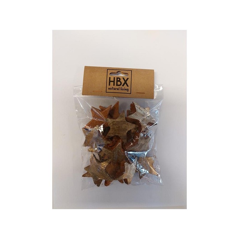 HBX natural living Basic Coco Star zakje a 15 stuks Ø4,5cm