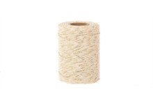 HBX natural living Katoenen touw op klos 100m x 0,2cm wit/goud