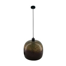 Hanglamp metaal 28x28x25cm brons kleurig