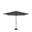 Parasol ELBA PUSH-UP rond 300 cm met tilt-functie 100%pol. GRIJS