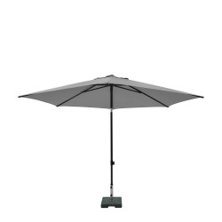 Parasol ELBA PUSH-UP rond 300 cm avec fonction inclinable 100% pol gris clair