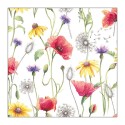 Serviettes Ambiente Prairie de Coquelicots 33x33cm