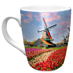 Mug relax Holland champ de tulipes avec moulin Ø8,5x10,5cm