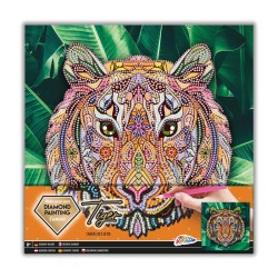 Grafix Diamond Painting op canvas tijger 30x30cm