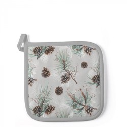 Ambiente Pannenlap Pine Cone All Over 20x20 cm- Buitenstof: 100% katoen - Vulling: 100% polyester - Voering: 100% polypropyleen